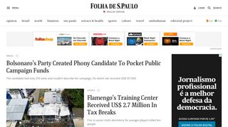 Folha International: News from Brazil in English | Folha