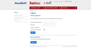 Log in | AccuStaff Tempforce e-staff