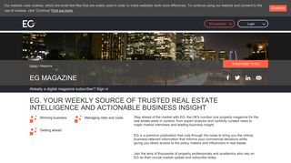 EG magazine - the UK's number one magazine for the real estate week
