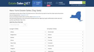 Estate Sales in New York (Tag Sale)