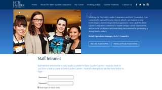 Staff Intranet | Estee Lauder Careers - Australia