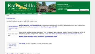 Login - Estes Hills Elementary School - Google Sites