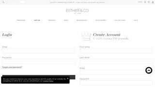 Login to account - Esther Boutique
