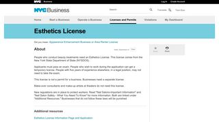 Esthetics License - NYC Business - NYC.gov