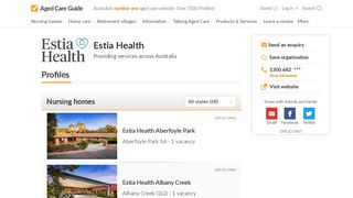 Estia Health - Nursing homes - Aged Care Guide