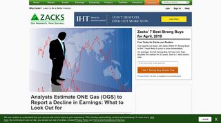 Analysts Estimate ONE Gas (OGS) to Report a Decline in Earnings ...