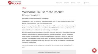 Welcome To Estimate Rocket | Estimate Rocket