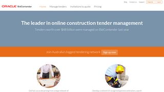 Oracle | BidContender - Construction tender management with volume ...