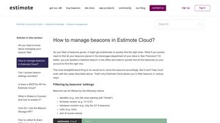 How to manage beacons in Estimote Cloud? – Estimote Community ...