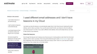 I used different email addresses and I don't have beacons in my Cloud ...