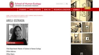 Areli Estrada – School of Human Ecology
