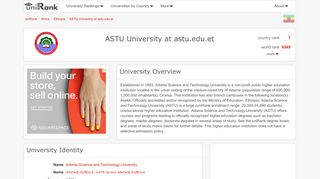ASTU University at astu.edu.et | Ranking & Review - uniRank