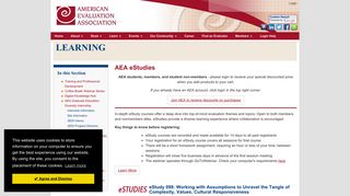 AEA - American Evaluation Association : eStudy Registration
