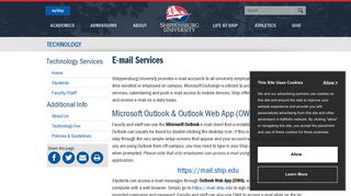 Shippensburg University - E-mail Services
