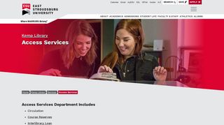 Access Services | Kemp Library | ESU