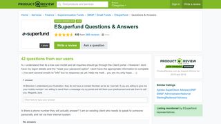ESuperfund Questions & Answers - ProductReview.com.au