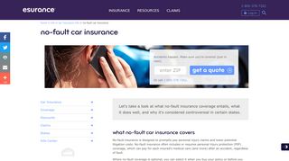 No-Fault Insurance | Esurance