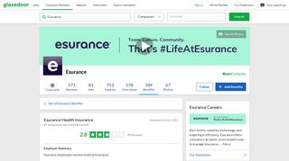 Esurance Employee Benefit: Health Insurance | Glassdoor