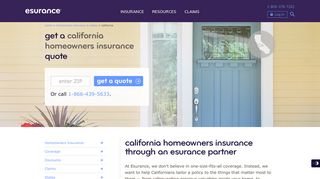 California Homeowners Insurance | Online Quotes | Esurance
