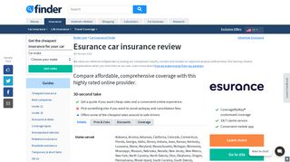 Esurance auto insurance review | finder.com