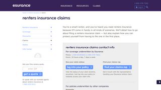 Renters Insurance Claims | File a Renters Insurance Claim - Esurance