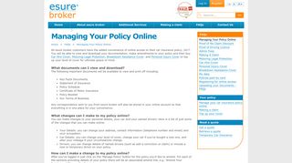 Managing Your Policy Online | esure broker