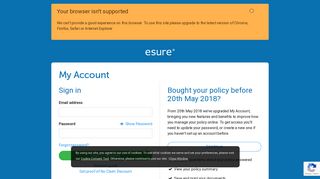 Register for the Policy Portal - esure