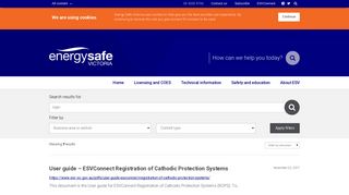 Search Results for “login” – Energy Safe Victoria