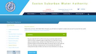 Payment Options - Easton Suburban Water Authority