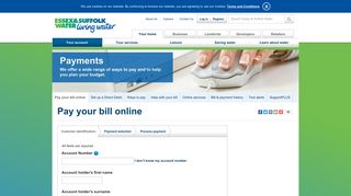 Essex & Suffolk Water - Pay your bill online