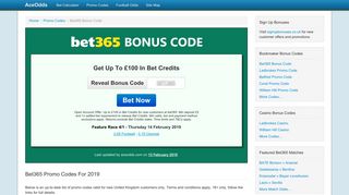 Bet365 Bonus Code - Sign Up Promo Codes for February 2019
