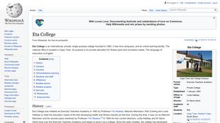 Eta College - Wikipedia