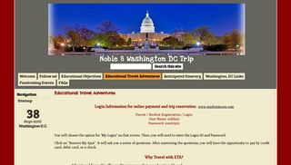 Educational Travel Adventures - Noble 8 Washington DC Trip