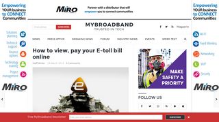 How to view, pay your E-toll bill online - MyBroadband
