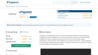 eTapestry Reviews and Pricing - 2019 - Capterra