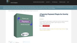 eTapestry Payment Plugin for Gravity Forms - Anvil Zephyr