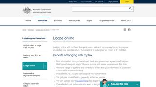 Lodge online | Australian Taxation Office