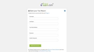 Start Your Tax Return - eTax.com®