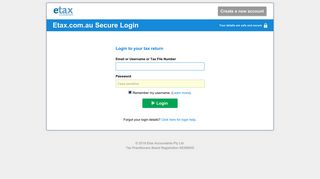 Etax Login | Existing Users Login to Your Secure ... - Etax Accountants