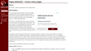 login.defs(5): shadow password suite config - Linux man page