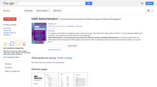 UNIX Administration: A Comprehensive Sourcebook for Effective ...