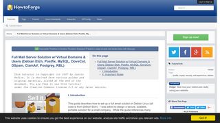 Full Mail Server Solution w/ Virtual Domains & Users (Debian Etch ...