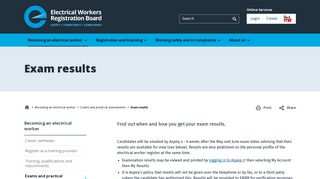 Exam results | Electrical Workers Registration Board