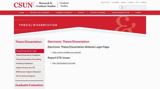 Electronic Thesis/Dissertation | California State University, Northridge