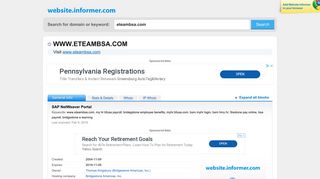 eteambsa.com at WI. SAP NetWeaver Portal - Website Informer