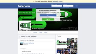 ETeam Sponsor | Facebook
