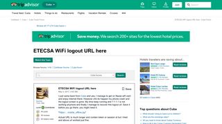 ETECSA WiFi logout URL here - Cuba Forum - TripAdvisor