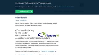 eTendersNI | Department of Finance