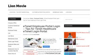 eTenet Employee Portal Login – Tips for Tenet Healthcare eTenet ...