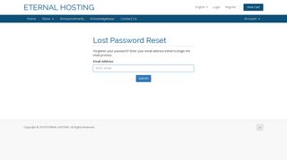 Lost Password Reset - ETERNAL HOSTING - Eternal TV